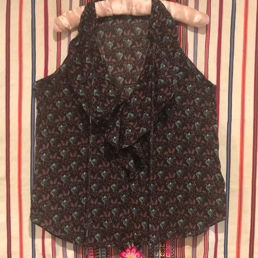 ALC or A.L.C. Silk Top with Ruffle size 8
